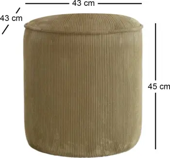 Pouf Atelier del Sofa, Teddy fitilli, ngjyrë khaki