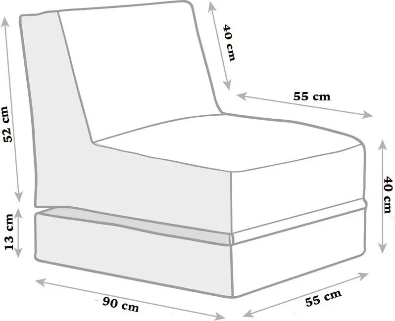 Puf kopshti rozë, Atelier del Sofa, Siesta Sofa Bed Pouf - 6