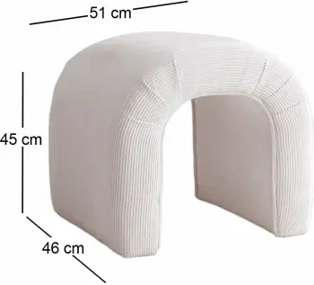 Puf Atelier del Sofa, fitilli, i bardhë