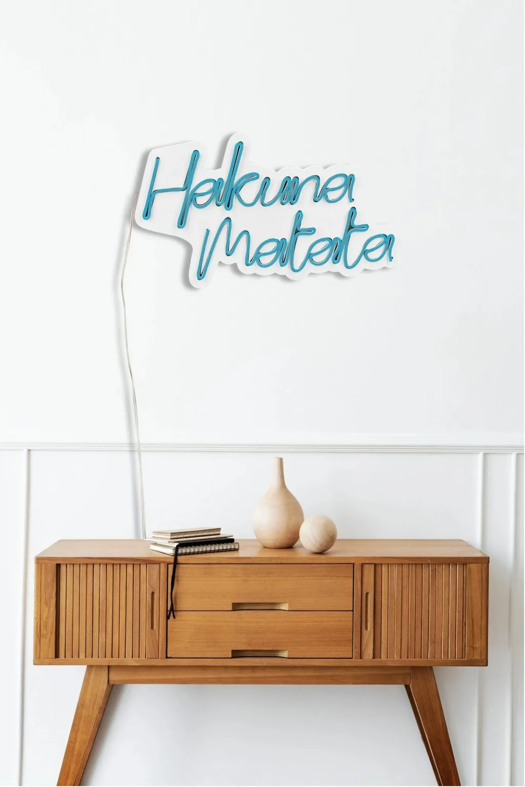 Dekor dritash LED plastike, Hakuna Matata, ngjyrë kaltër - 6
