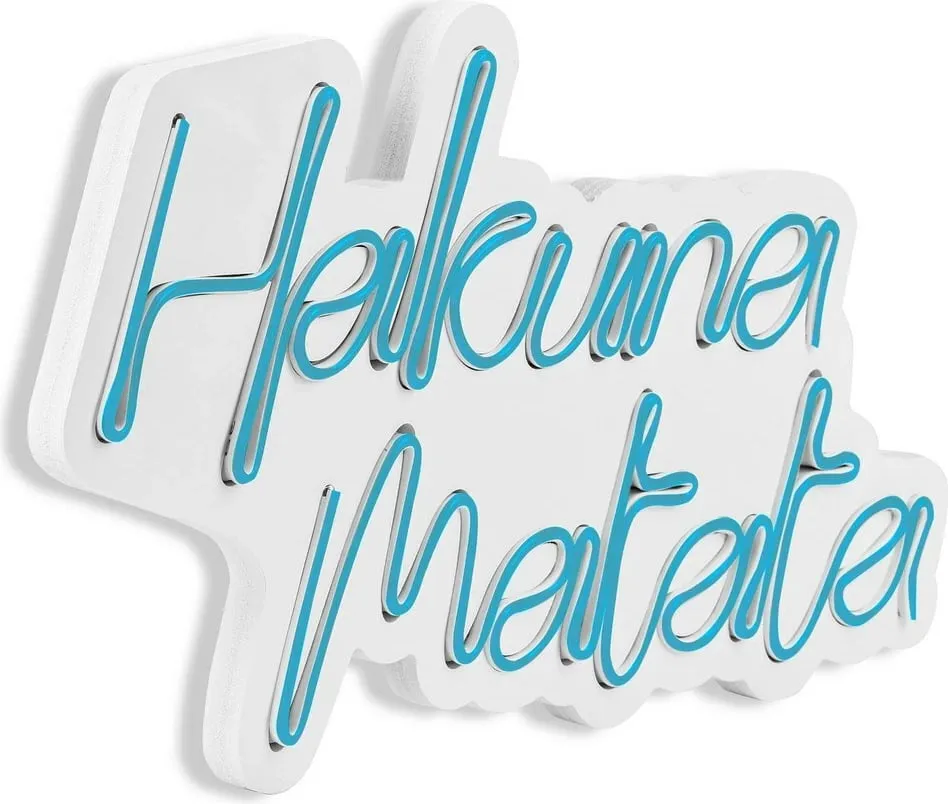 Dekor dritash LED plastike, Hakuna Matata, ngjyrë kaltër - 9