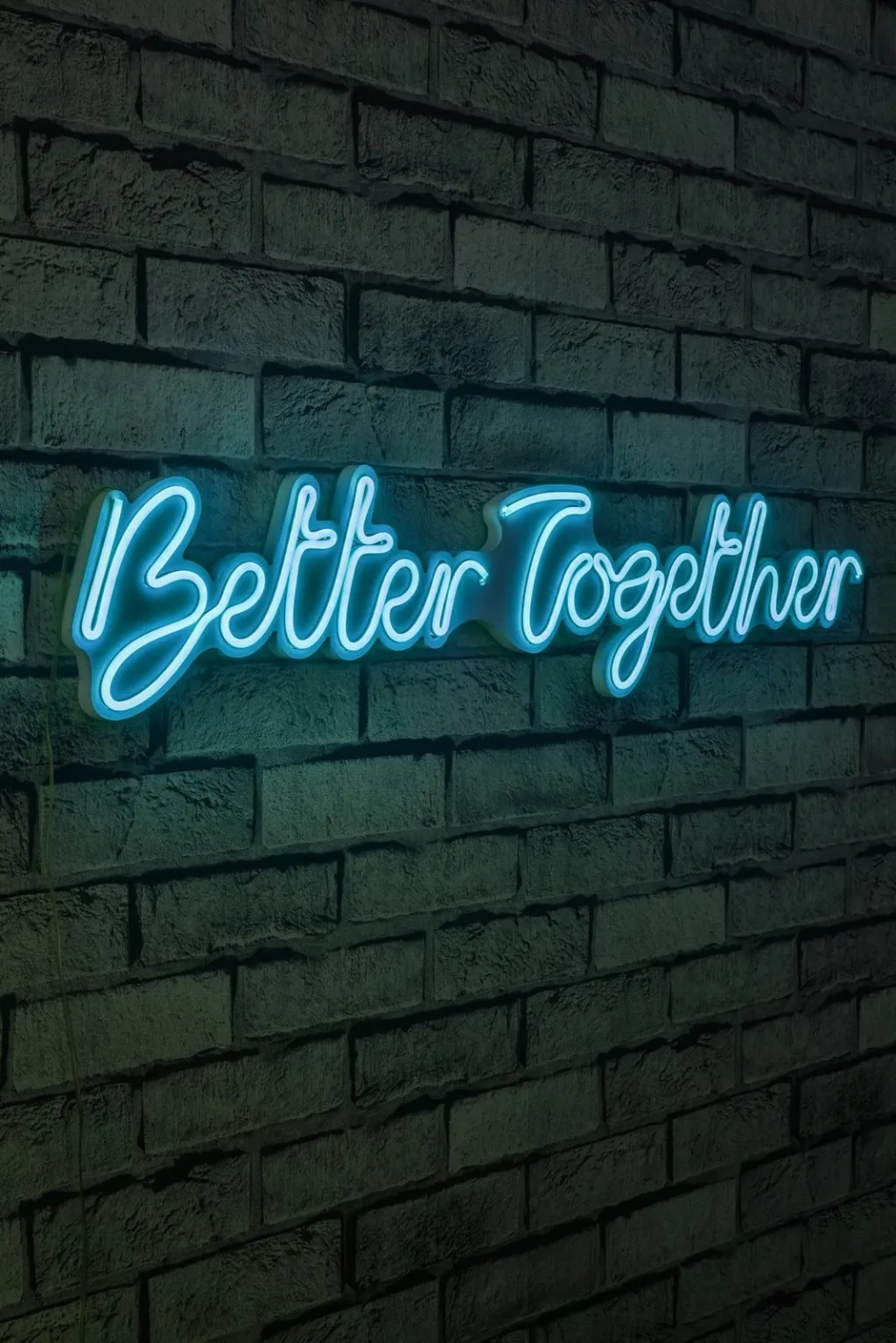 Dekor dritash LED plastike, 'Better Together', ngjyrë e kaltër - 3