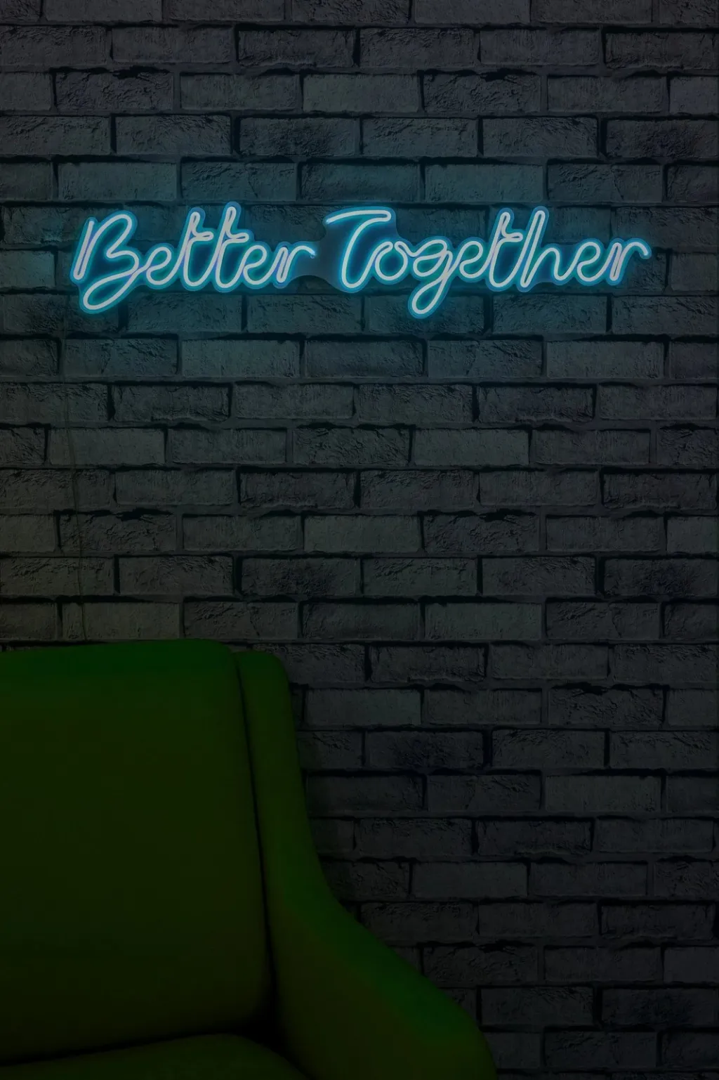 Dekor dritash LED plastike, 'Better Together', ngjyrë e kaltër - 4