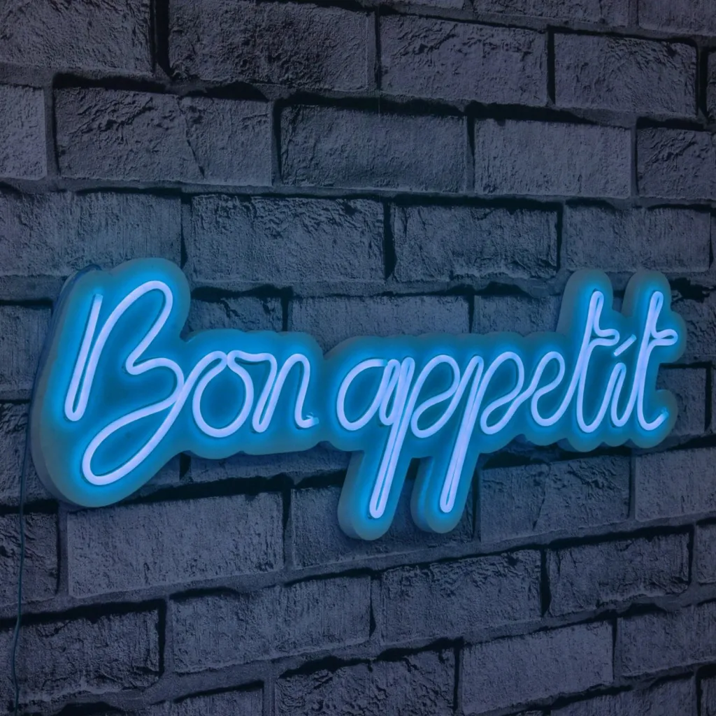 Dritë dekorative LED plastike, Bon Appetit, ngjyrë blu - 2