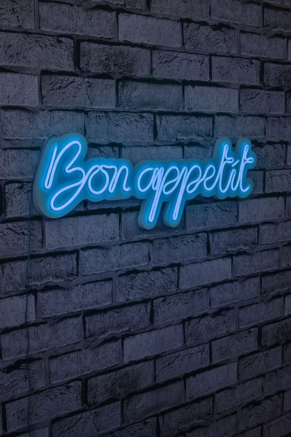 Dritë dekorative LED plastike, Bon Appetit, ngjyrë blu - 3