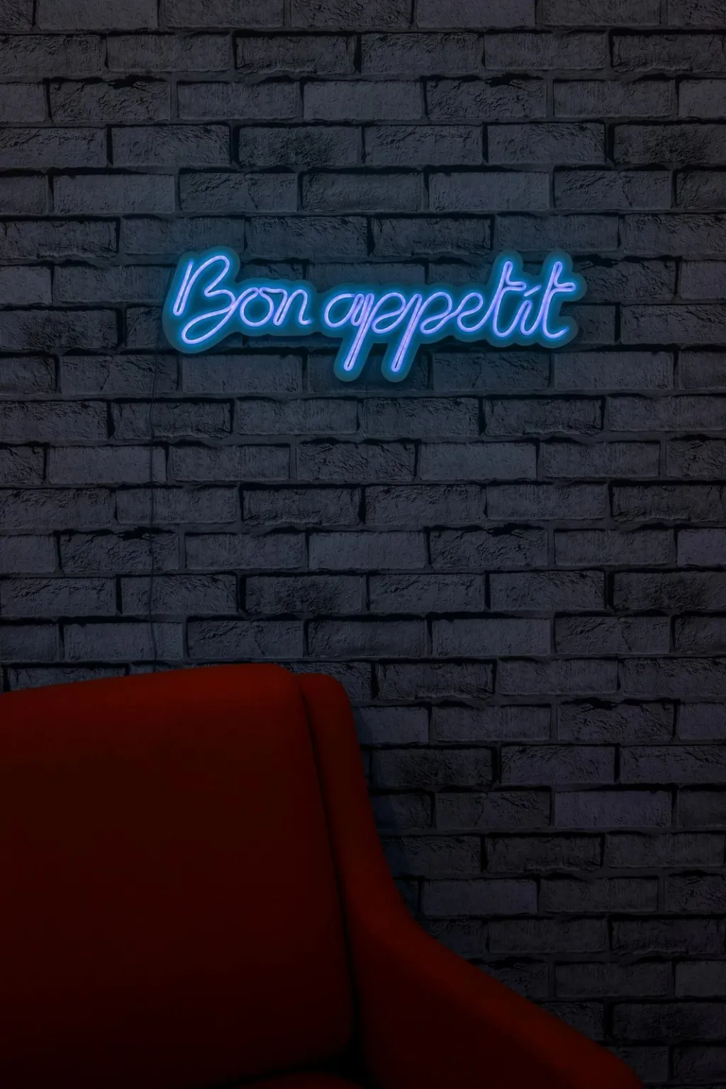 Dritë dekorative LED plastike, Bon Appetit, ngjyrë blu - 4