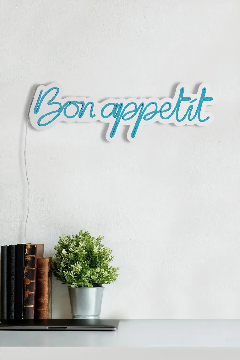 Dritë dekorative LED plastike, Bon Appetit, ngjyrë blu - 6