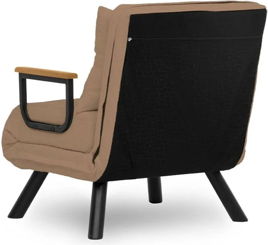Krevate-kolltuk një vendësh Sando, kafe e çelët, Atelier del Sofa - 6