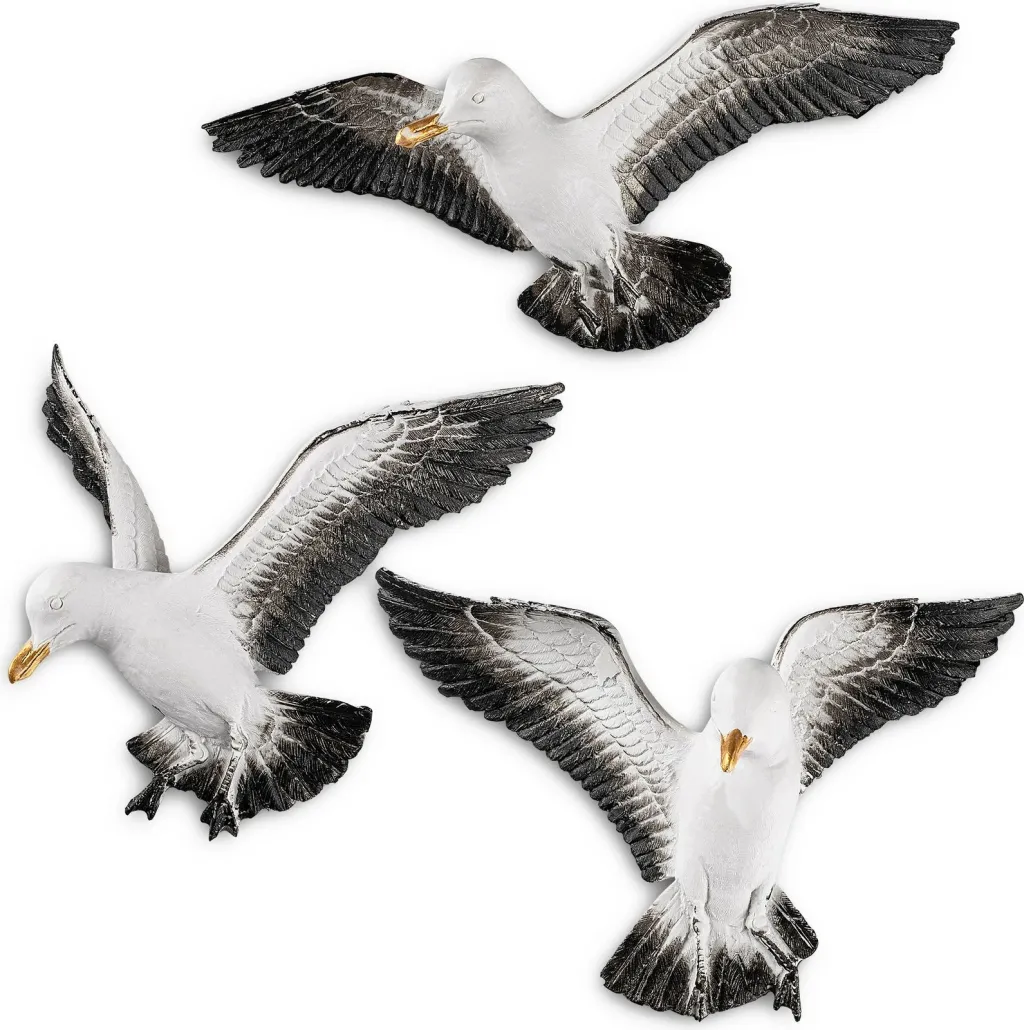 Objekt dekorativ Aberto Design, BIRDS 2, shumëngjyrësh, set 3 copë - 6