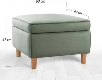 Puf Atelier del Sofa, ngjyrë e gjelbër, me hapësirë për ruajtje