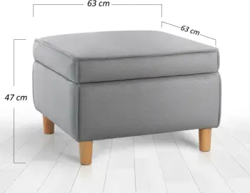 Puf Atelier del Sofa, ngjyrë gri, Roscen