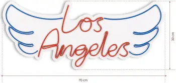 Dritë dekorative plastike LED, Los Angeles, e kuqe dhe e kaltër