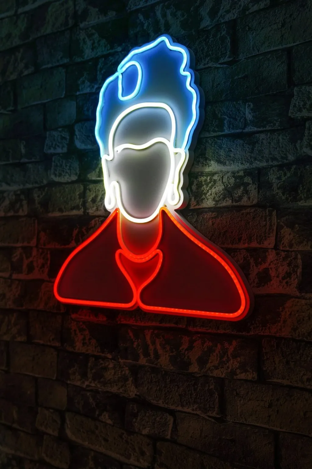 Dritë dekorative LED plastike, Frida Kahlo, e bardhë, e kuqe, e kaltër - 4
