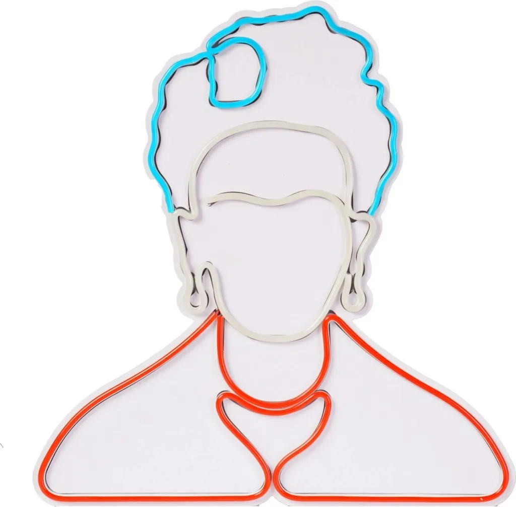 Dritë dekorative LED plastike, Frida Kahlo, e bardhë, e kuqe, e kaltër - 7