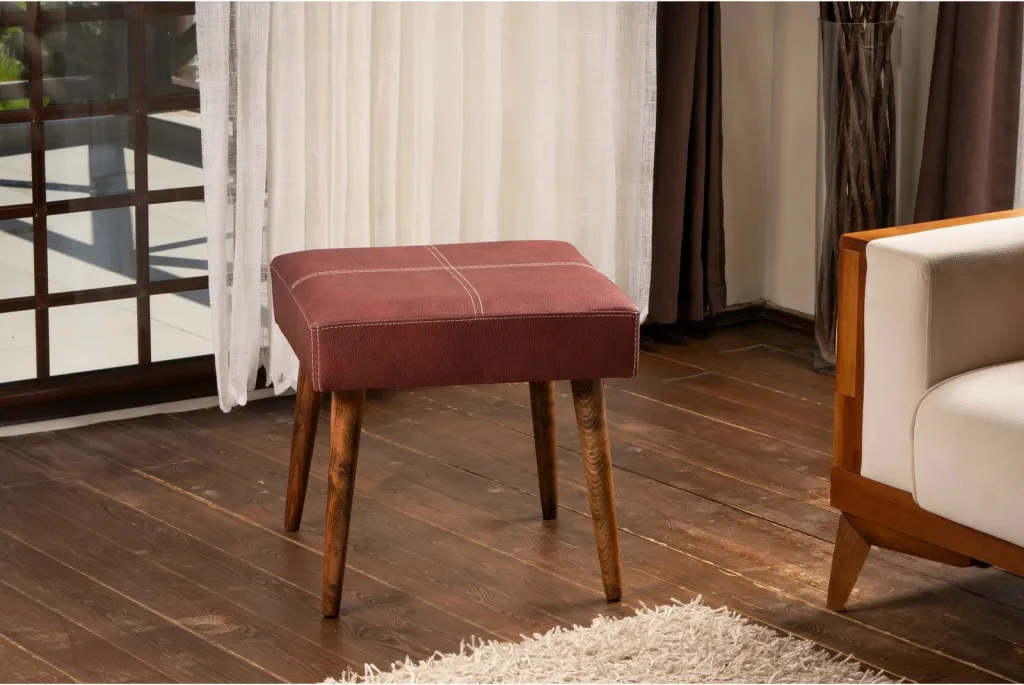 Puf Atelier del Sofa, ngjyrë e kuqe Claret, Urga - 2