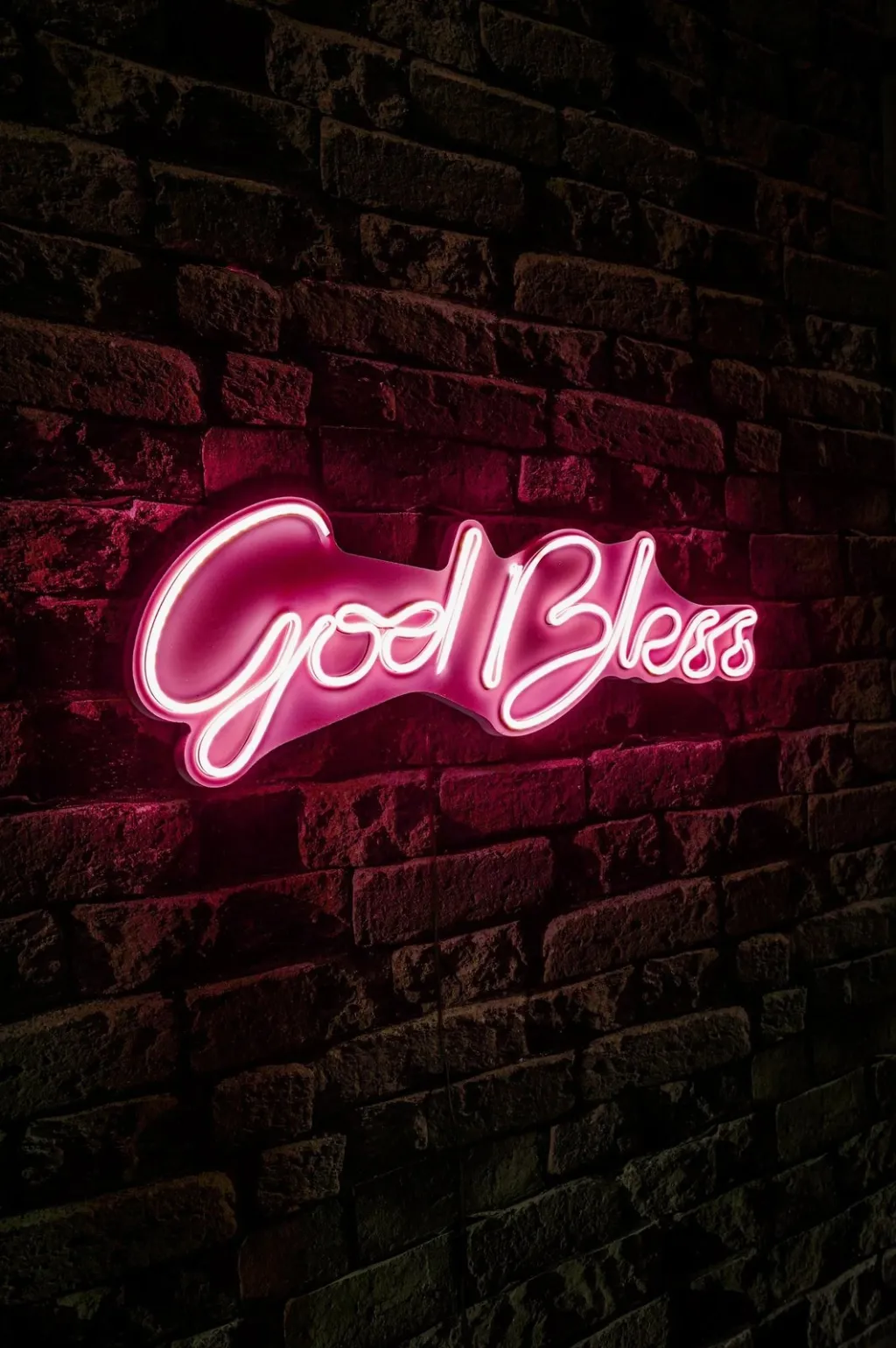 Dekor dritash LED, plastikë, ngjyrë rozë, God Bless, Wallity - 3