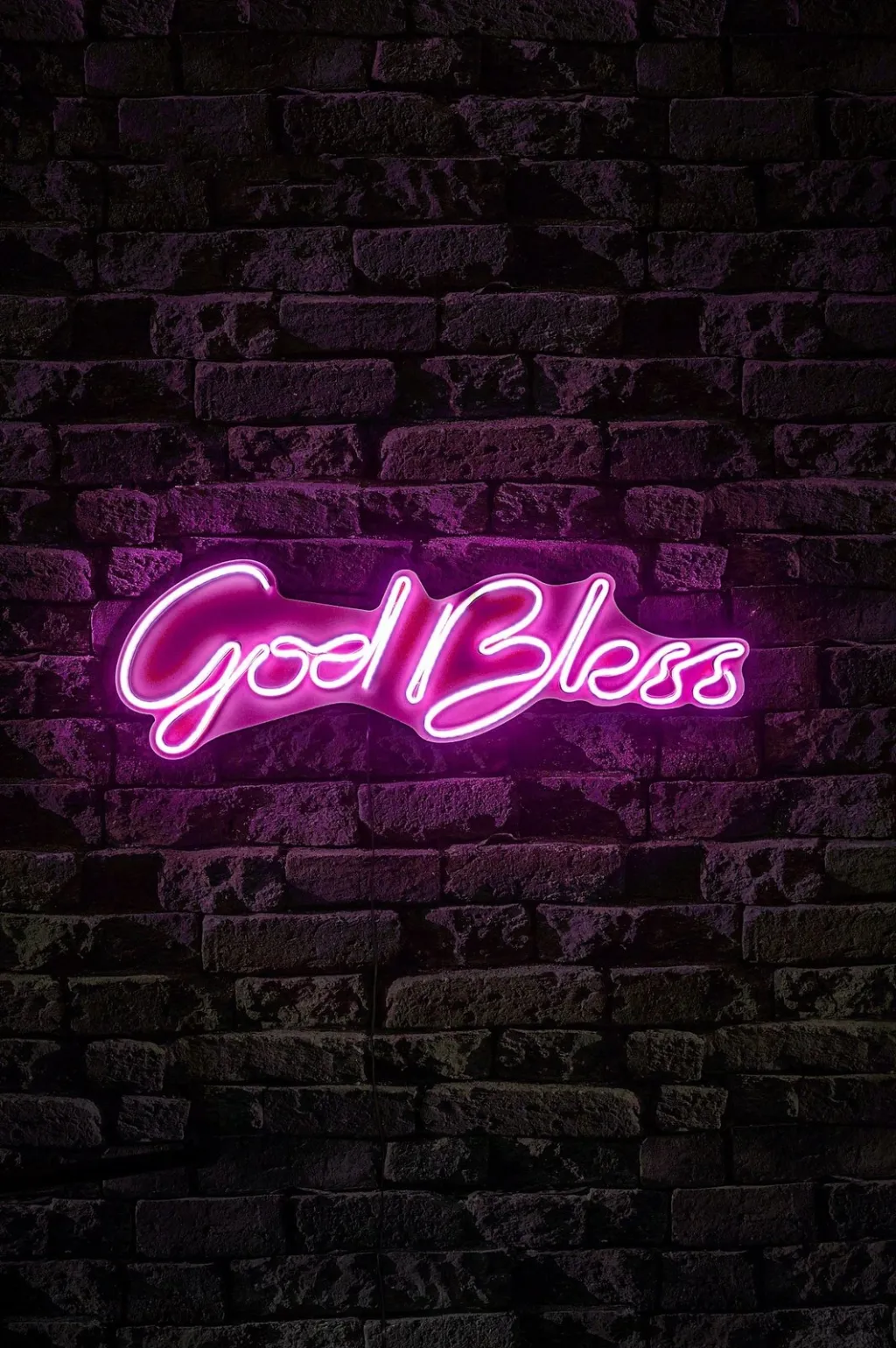Dekor dritash LED, plastikë, ngjyrë rozë, God Bless, Wallity - 4