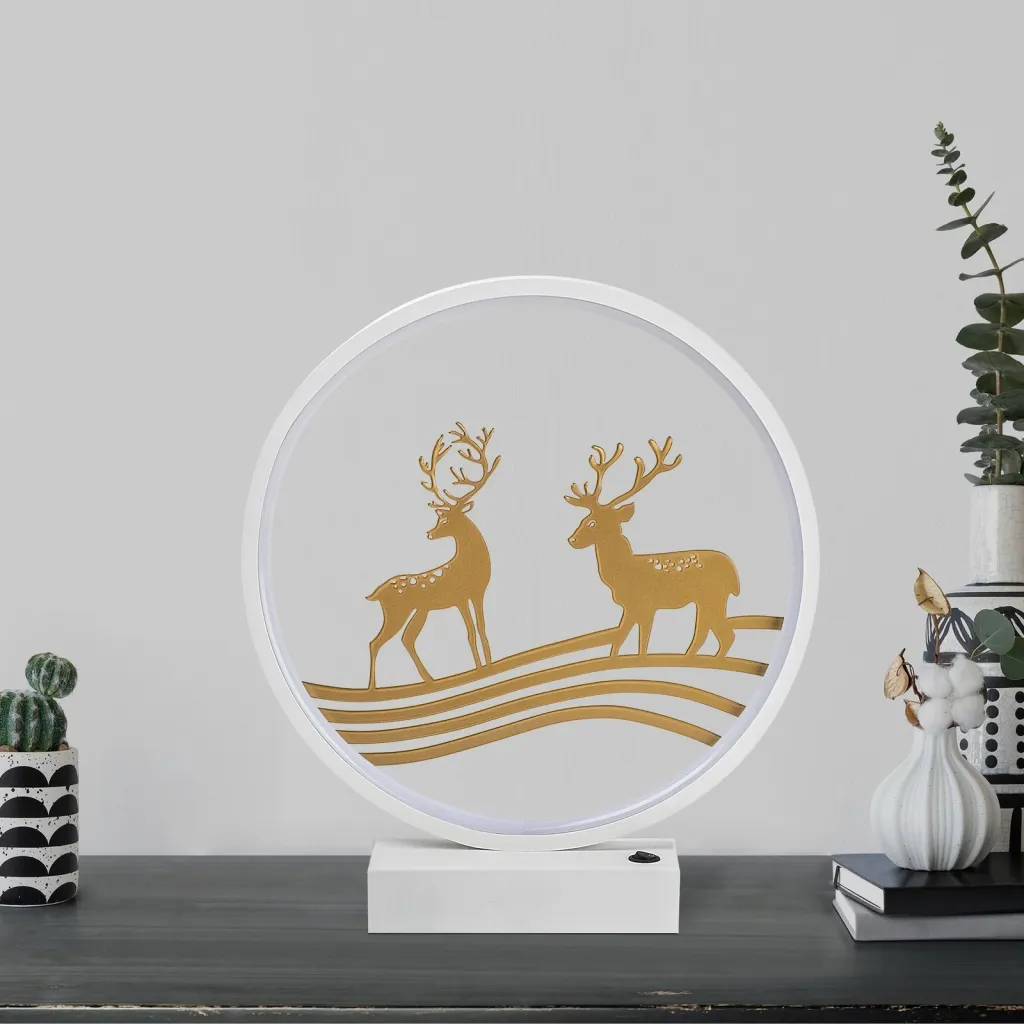 Llambë tavoline Opviq, XMAS14, e bardhë dhe e artë - 4