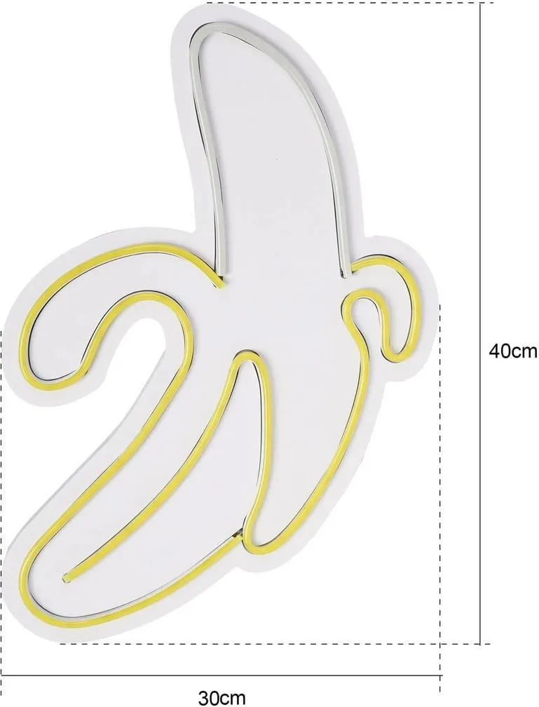 Dritë dekorative LED plastike, banane, e verdhë-bardhë - 1