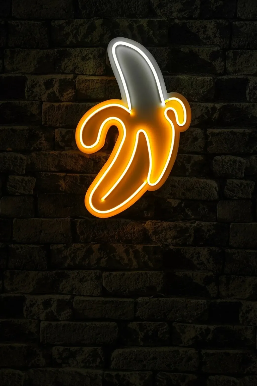 Dritë dekorative LED plastike, banane, e verdhë-bardhë - 4