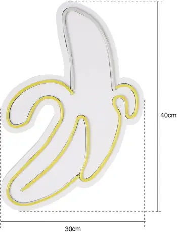 Dritë dekorative LED plastike, banane, e verdhë-bardhë