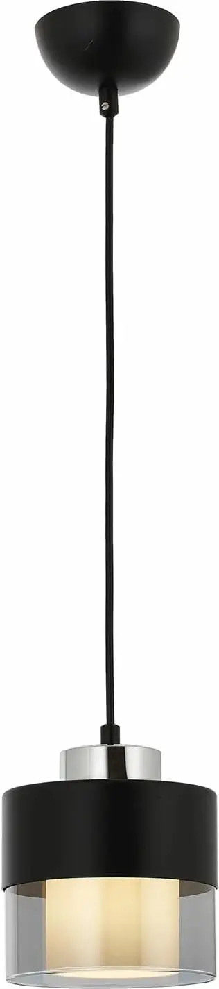 Llambë tavani Opviq, AV-4288-1BSY, metal e xham, e zezë/argjendtë, 70x15cm