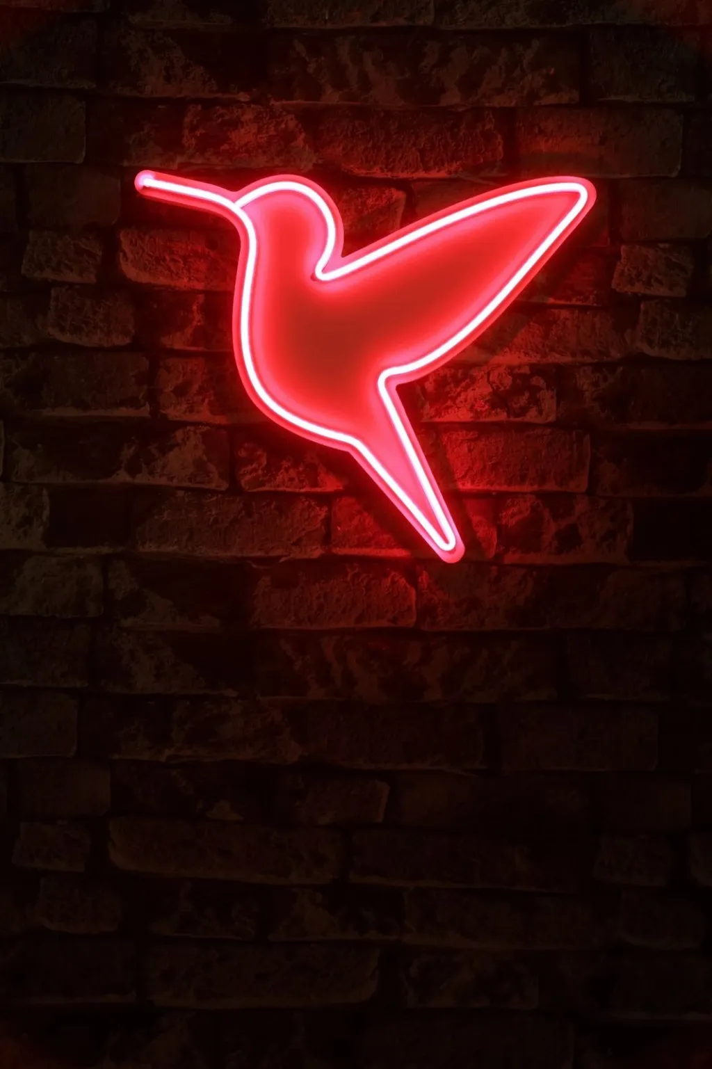 Dritë dekorative murale LED, plastike, zog i vogël, e kuqe - 3