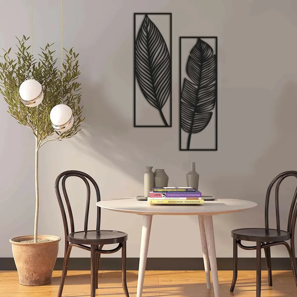 Aksesor dekorativ metalik për mur, Wallity, MT-002, 2 copë - 3