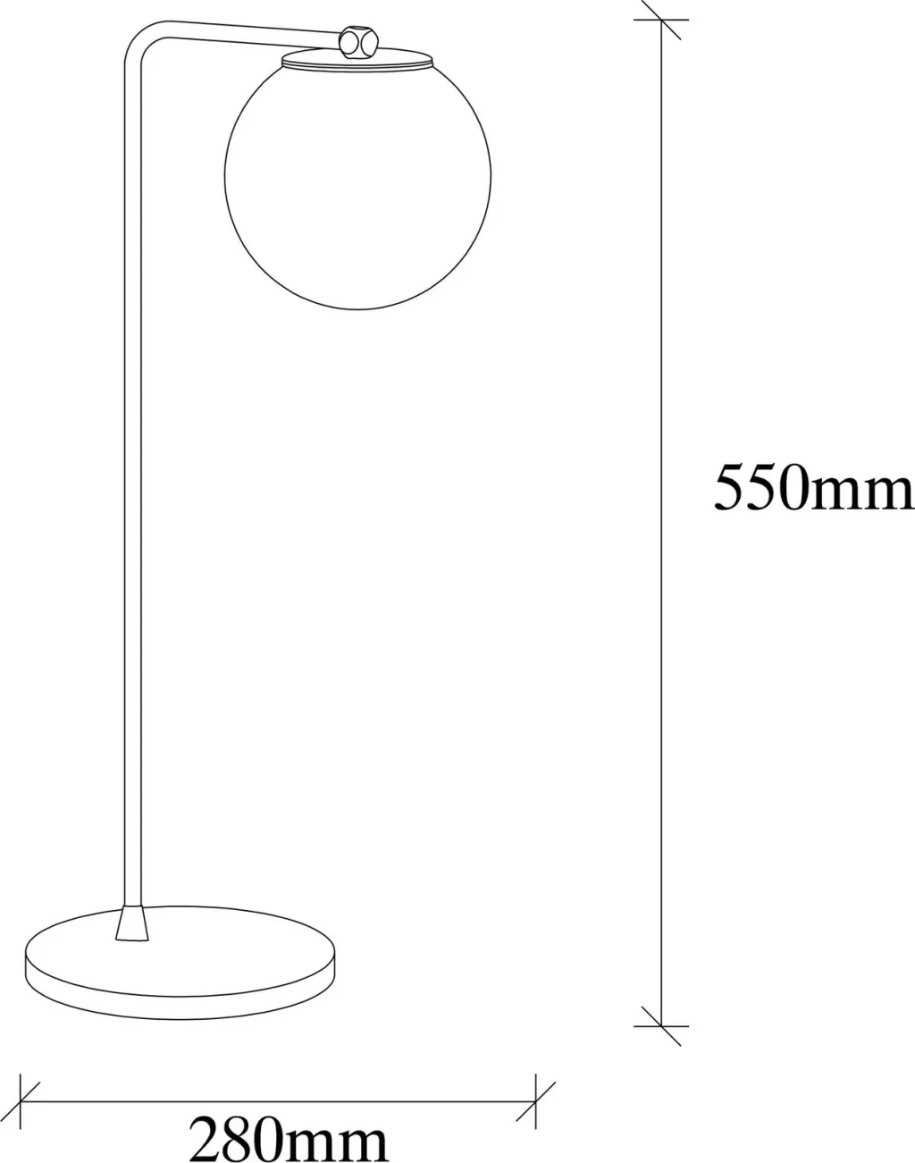 Llambë tavoline Opviq, Daisy-147-ML, e zezë - 7