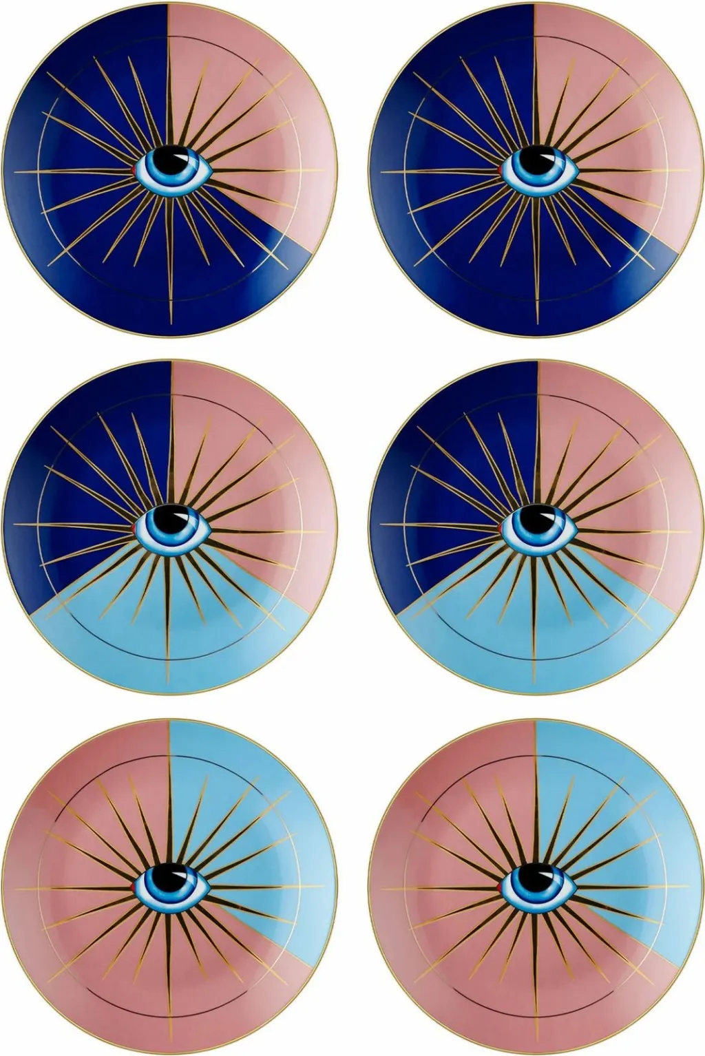 Set pjatash ëmbëlsirash (6 copë), Hermia, DNR0081 - 2