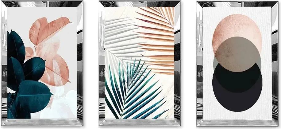 Pikturë dekorative MDF-Plexiglass (3 copë), Wallity, Huhu409, 50x70 cm - 3