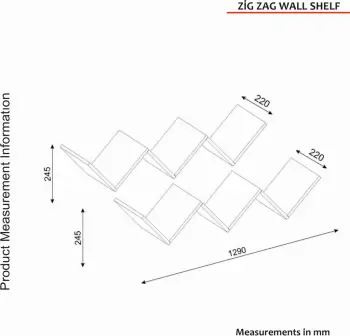 Raft Muri Zig Zag, bardhë