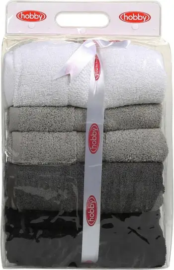 Set peshqirësh banje (4 copë), Mijölnir, ngjyra ylberi - e zezë