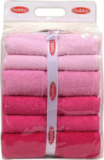 Set peshqirësh për banjo (4 copë), Mijölnir, ngjyra të ylberit - rozë