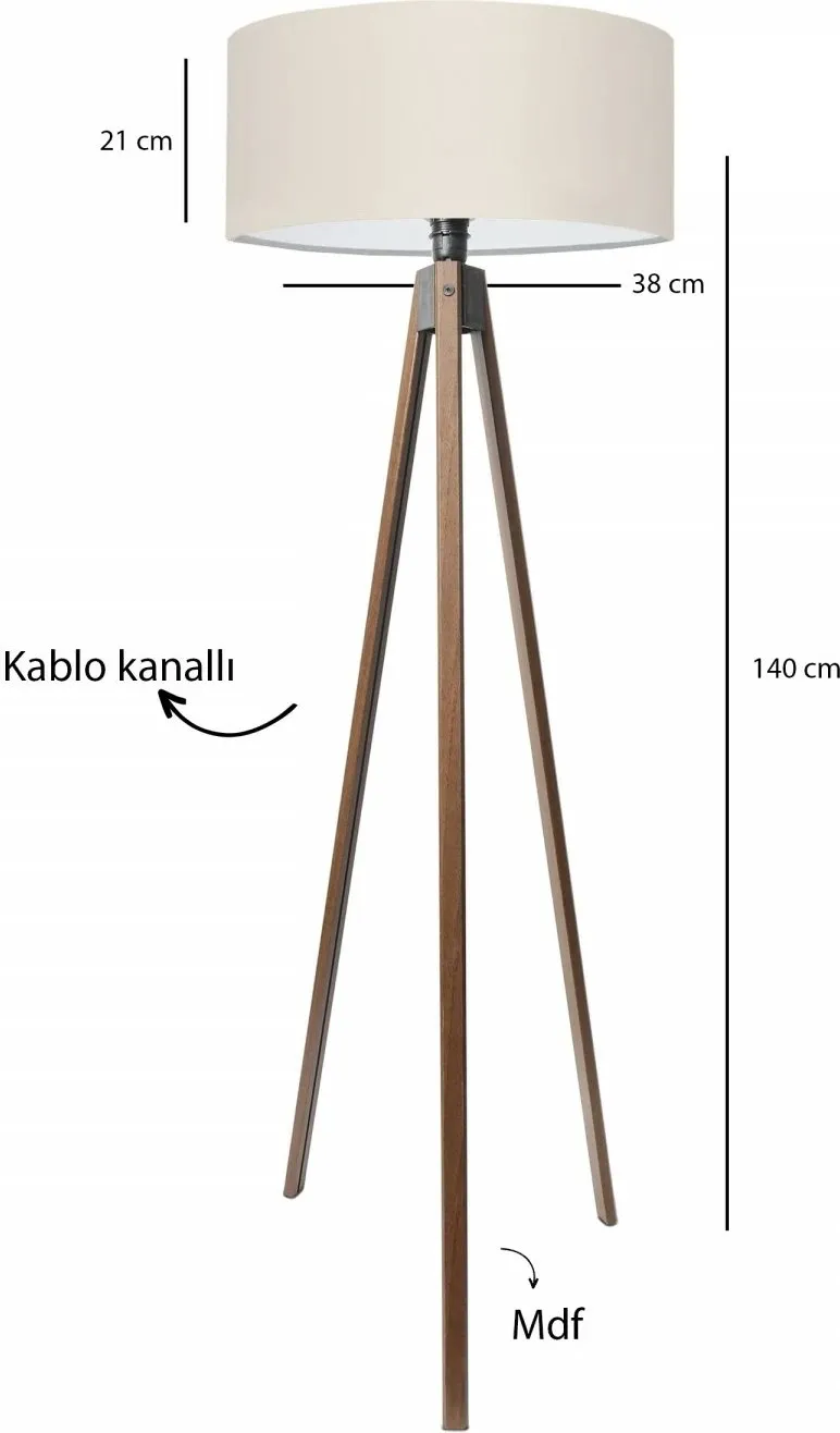 Llambë dyshemeje Opviq, AYD-3685, ngjyrë krem - 4