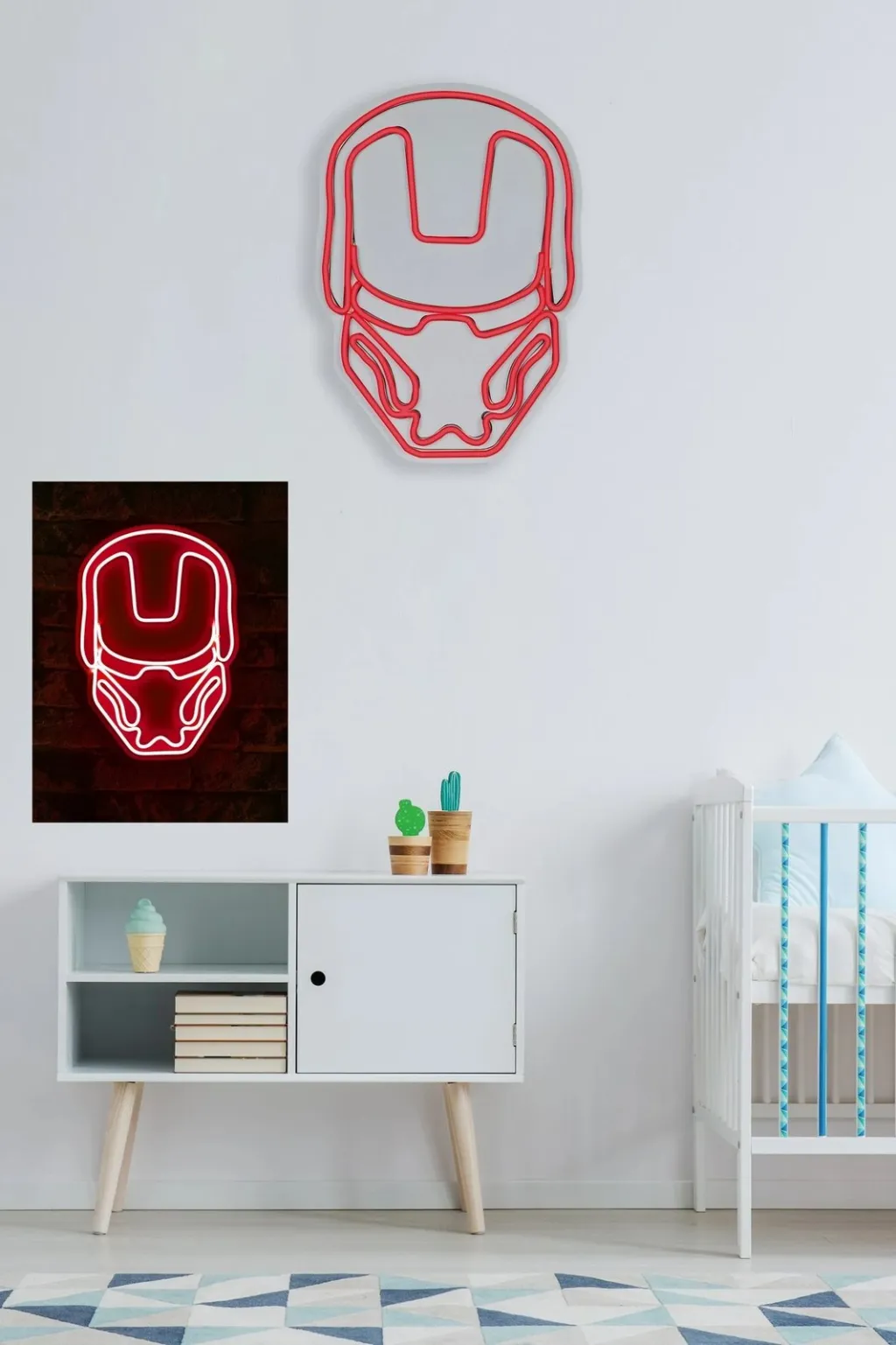 Dritë dekorative LED plastike, Iron Man, e kuqe - 5