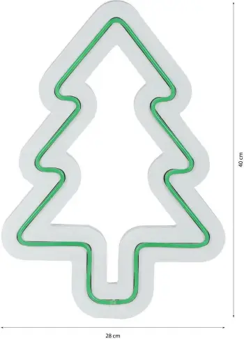 Dritë dekorative LED, plastikë, formë bredhi, ngjyrë e gjelbër, Wallity