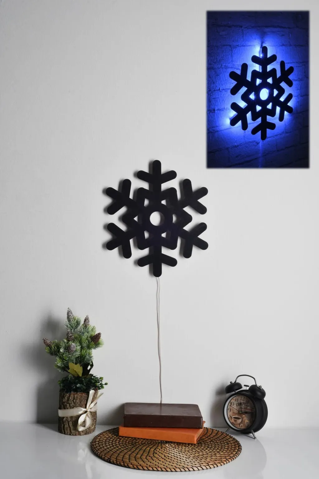 Dritë dekorative LED, formë bore, ngjyrë kaltër, Wallity Snowflake 2 - 2
