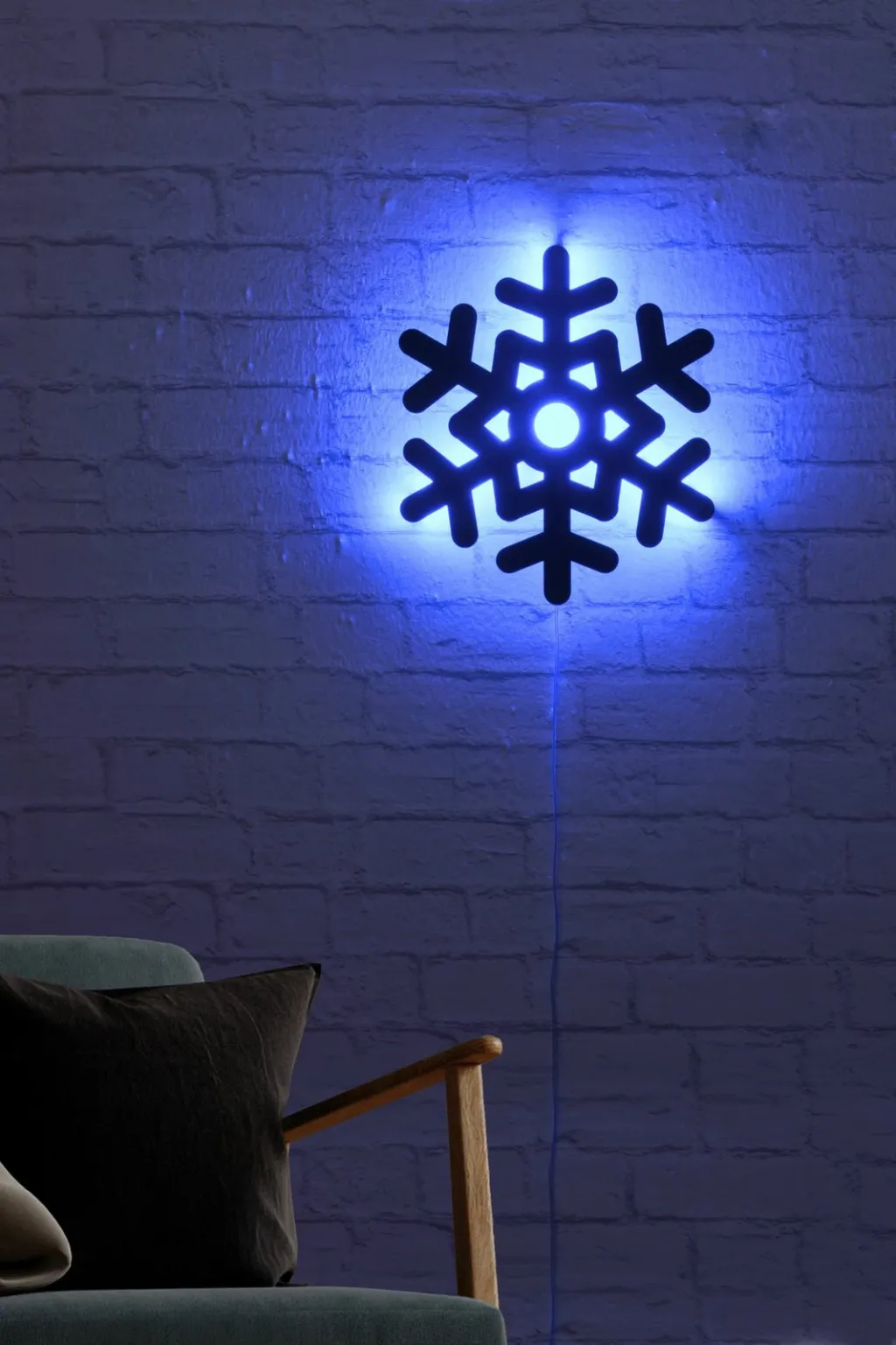 Dritë dekorative LED, formë bore, ngjyrë kaltër, Wallity Snowflake 2 - 4