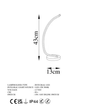 Llambë tavoline Opviq, Bevel - 13321, ngjyrë e zezë