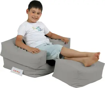 Puf për fëmijë për kopsht, një ulëse, ngjyrë fume, Atelier del Sofa