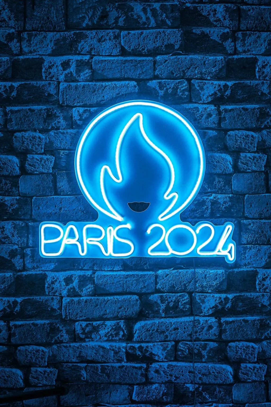 Dritë dekorative muri, plastikë LED, Paris 2024, ngjyrë e kaltër - 4