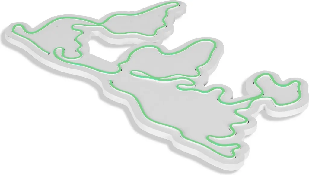 Dritë dekorative LED plastike, hartë bote, ngjyrë e gjelbër - 9