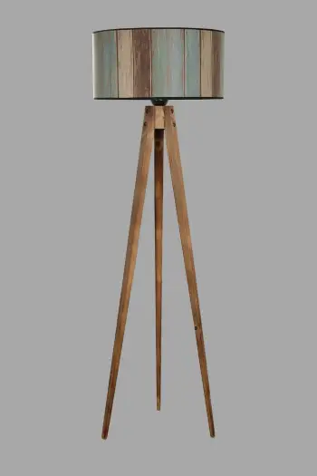 Lambader tripod Opviq, trup druri, abazhuri shumëngjyrësh, 153cm