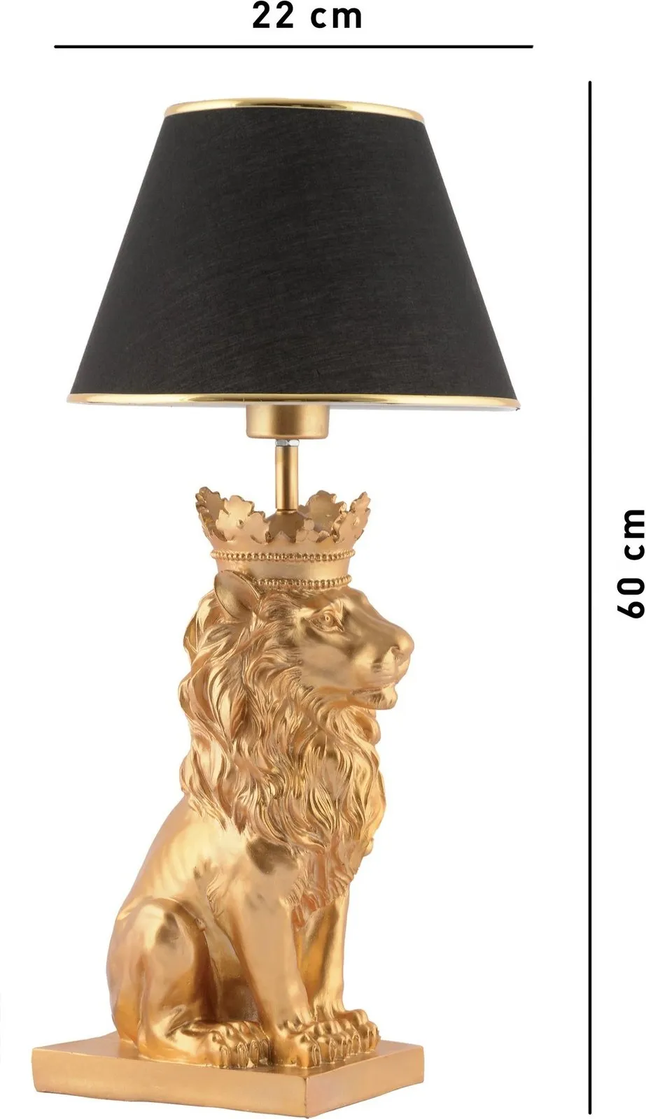 Llambë tavoline Opviq, Lion King, e zezë dhe e artë - 1