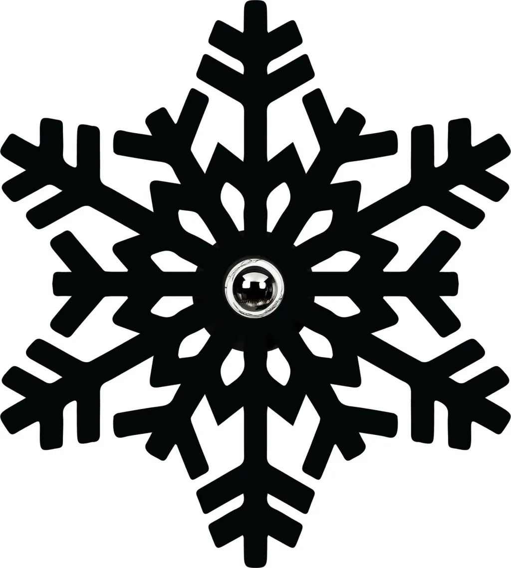 Llambë muri Opviq, dizajn lule, ngjyrë e zezë, W-052 - 3