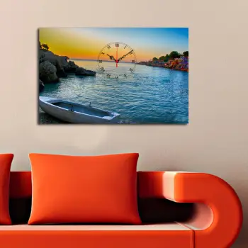 Orë muri dekorative prej kanavace Wallity, 5070CS-78, shumëngjyrëshe, 45x70cm