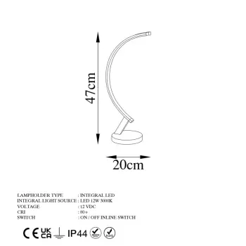 Llambë tavoline Opviq, Bevel - 13323, ngjyrë e zezë