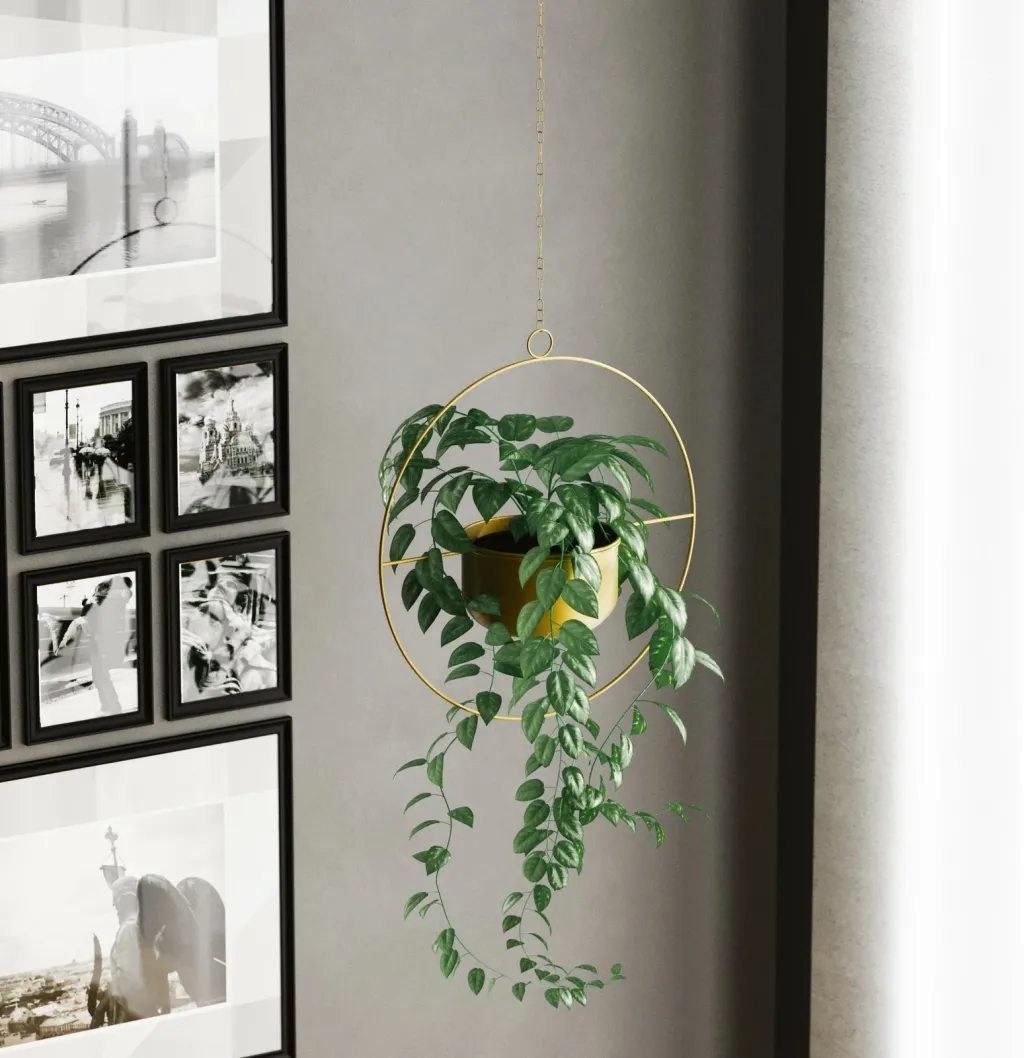 Vazo dekorative ngjyrë ari, Aberto Design, Payanda - 2