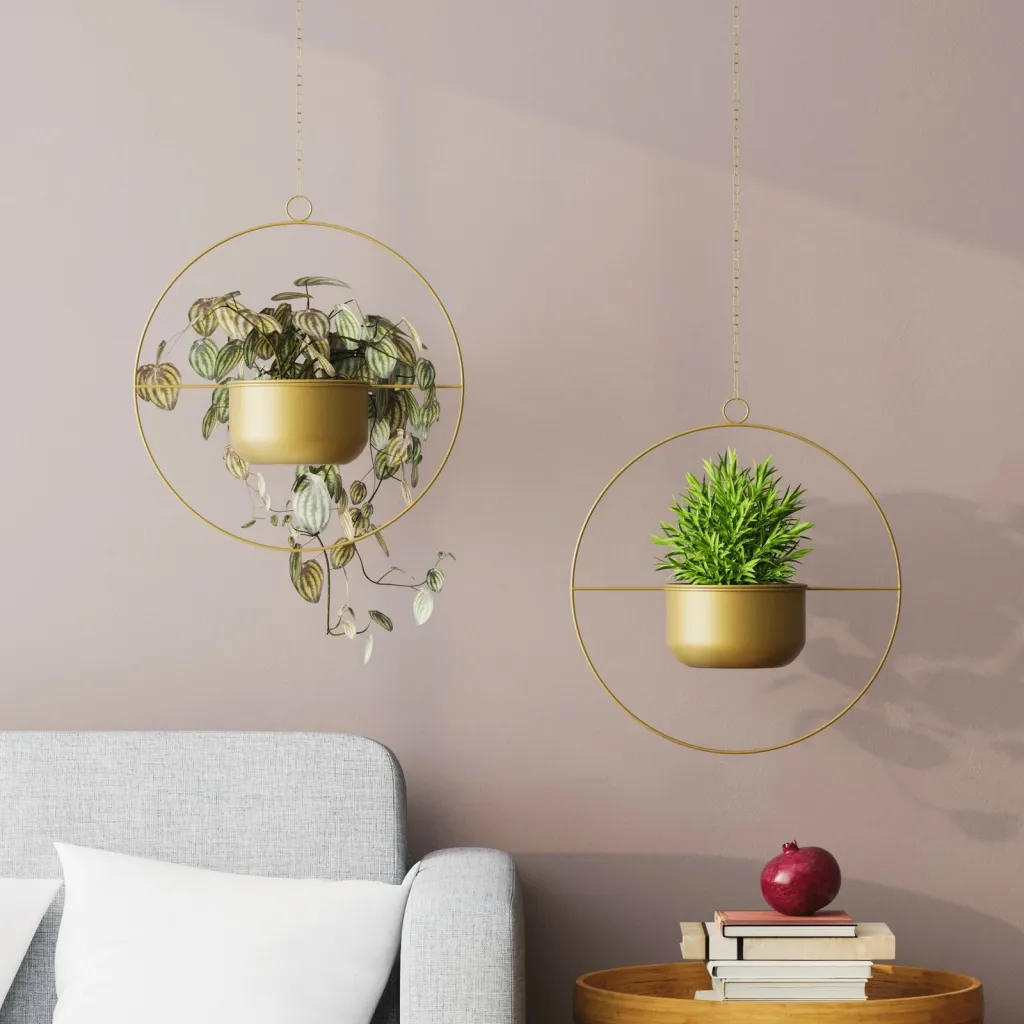 Vazo dekorative ngjyrë ari, Aberto Design, Payanda - 5